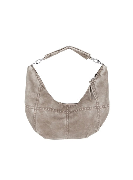 vintage-stitched-shoulder-bag-ia507 / Gray