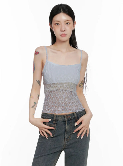 lace-detail-cami-top-is508 / Gray