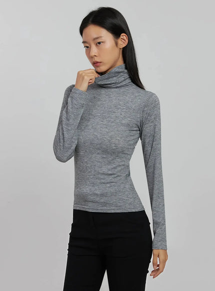 Long Sleeve Slim Turtleneck IJ509