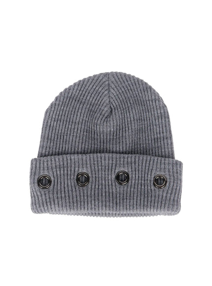 Men's Ribbed Eyelet Beanie IS502