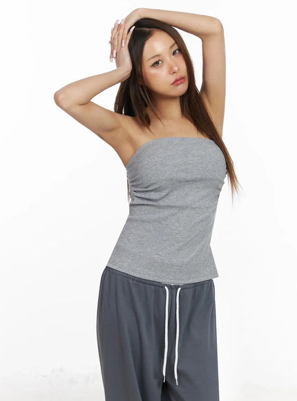 Ribbed Padded Tube Top IY504