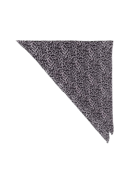 leopard-print-scarf-in503 / Gray