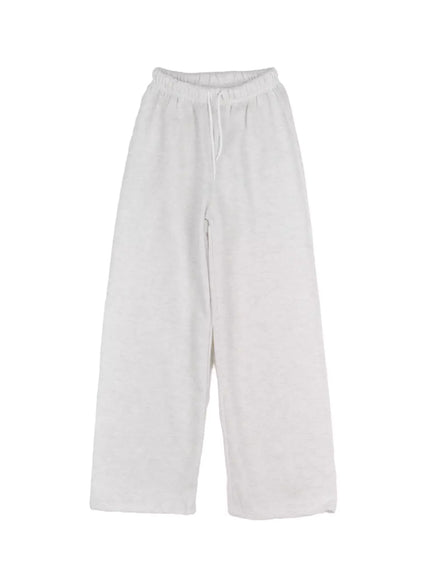 thermal-wide-leg-sweatpants-in528 / Light beige