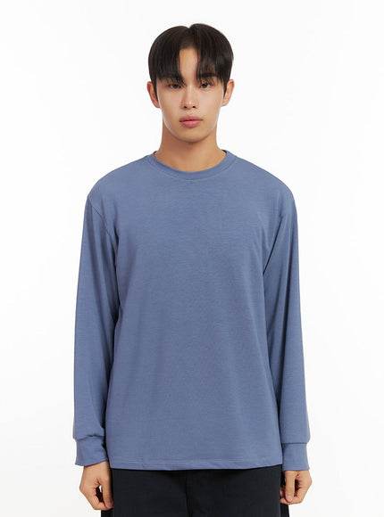 mens-solid-comfort-long-sleeve-tee-id413 / Light blue