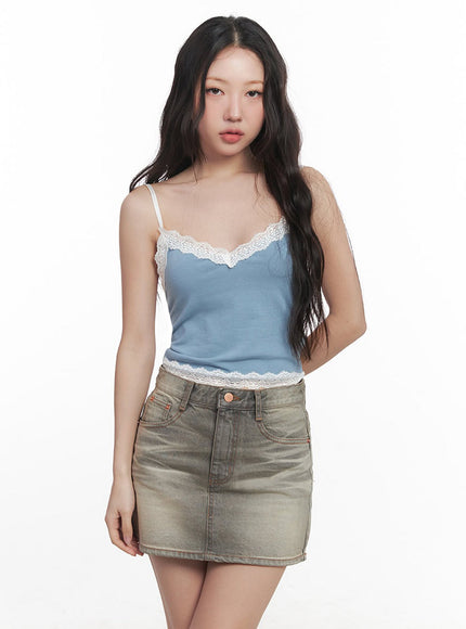 elegant-lace-cami-top-im528 / Light blue
