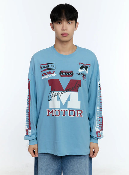 Men's Racing Graphic Long Sleeve T-Shirt IG515