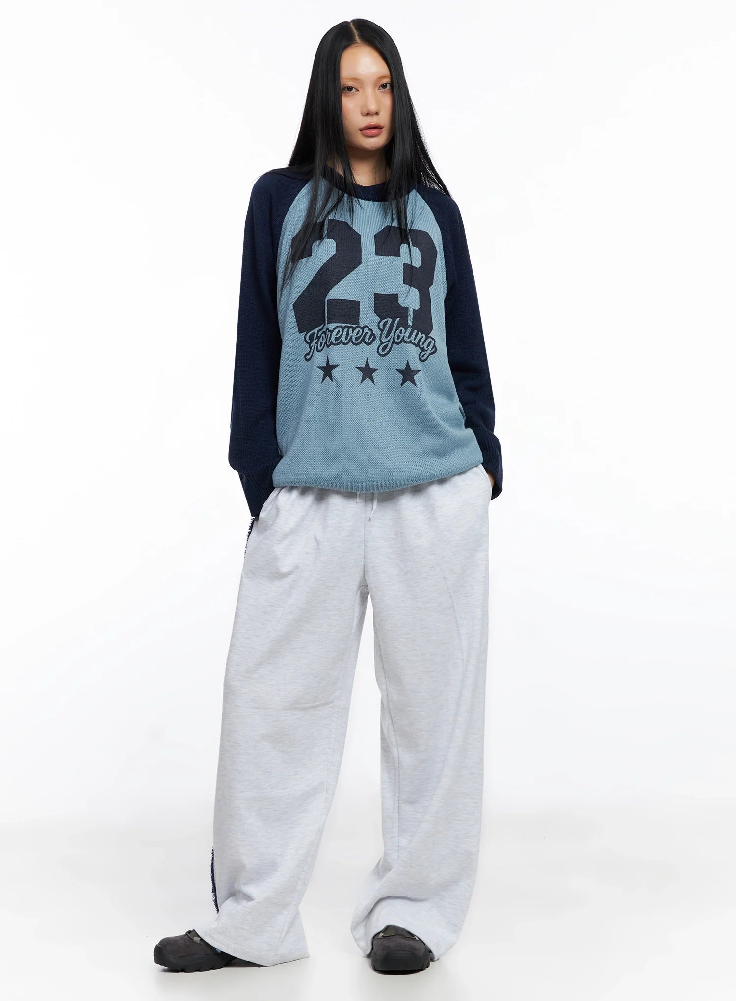 Forever Young Raglan Knit Top IO517