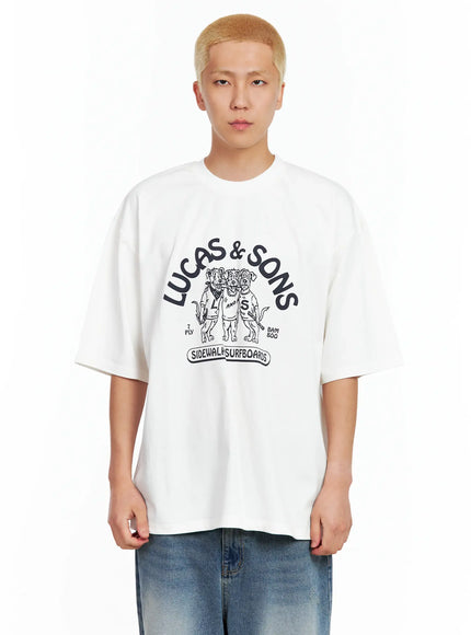 mens-lucas-graphic-oversized-tee-il514 / White