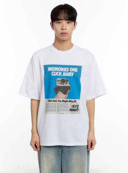 men-s-camera-graphic-t-shirt-iy529 / White