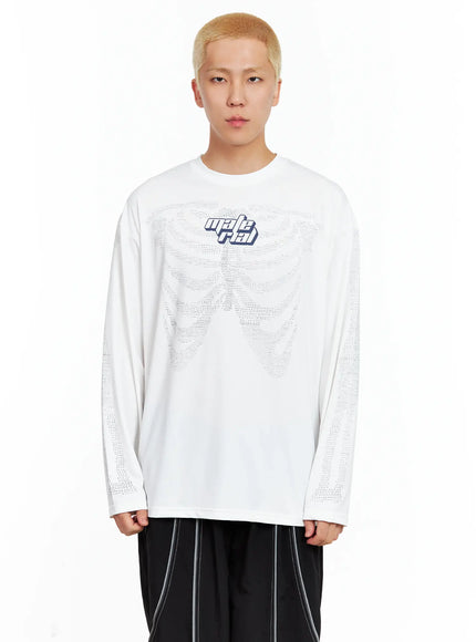 mens-graphic-skull-long-sleeve-tee-il511 / White