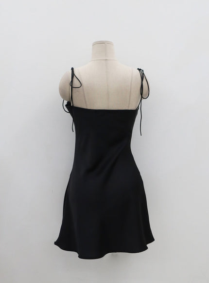 Satin Lingerie Style Mini Dress IN08