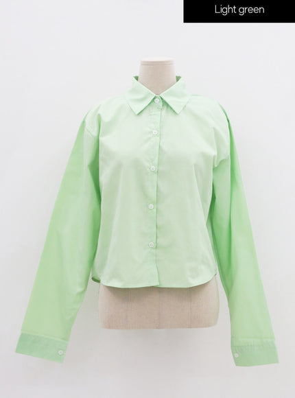 Cotton Cropped Long Sleeve T-Shirt IS15