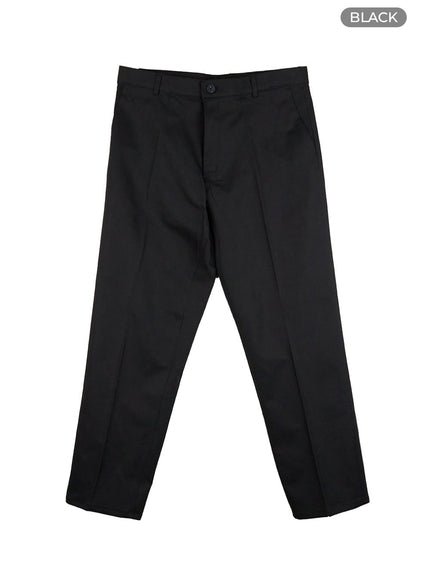 mens-classic-straight-leg-trousers-is420 / Black