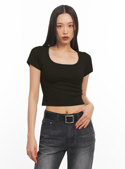 Square Neck Crop Tee IA504