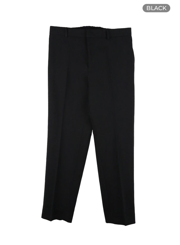 mens-straight-fit-trousers-ia402 / Black