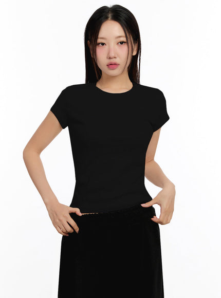 cotton-baby-tee-iu509 / Black