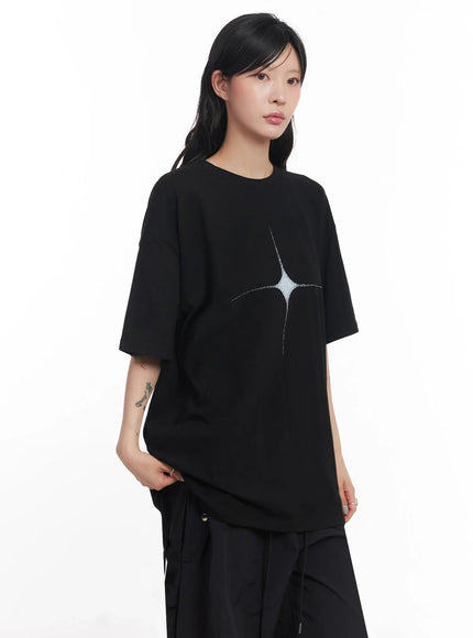 cosmic-graphic-tee-ic503 / Black