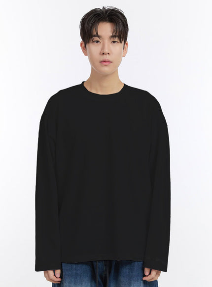 mens-essential-long-sleeve-t-shirt-im525 / Black