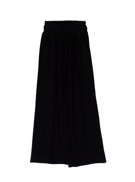 casual-wide-leg-sweatpants-ia507 / Black