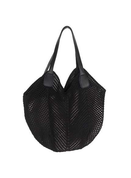 crochet-shoulder-bag-ia528 / Black