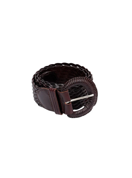woven-wide-belt-ia523 / Brown