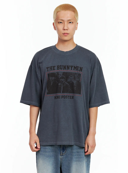 mens-mini-poster-graphic-tee-il511 / Dark blue