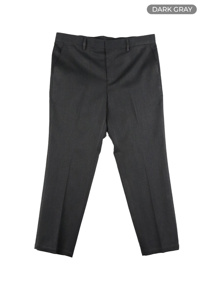 mens-solid-trousers-ia402 / Dark gray