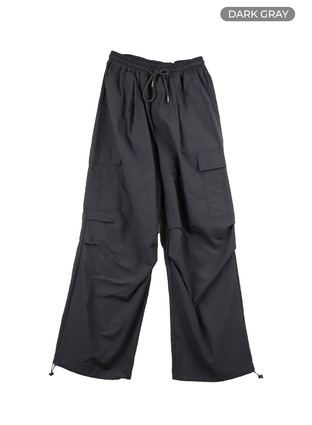 mens-wide-fit-parachute-pants-iy402 / Dark gray