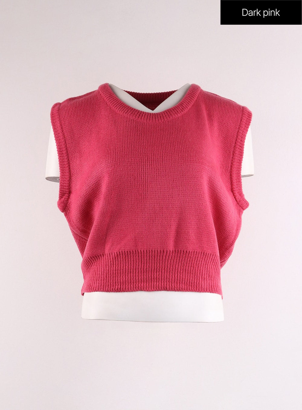 knit-sweater-vest-if402 / Dark pink