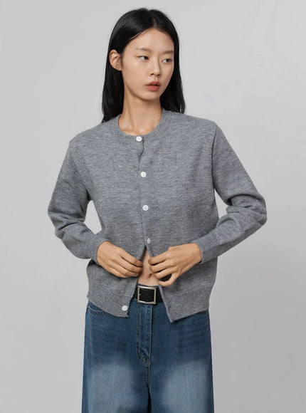 soft-button-up-cardigan-id516 / Gray