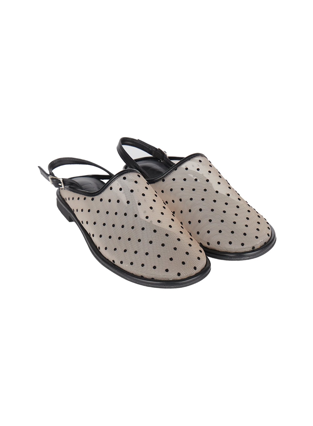 see-through-polkadot-sandals-iy509 / Light beige