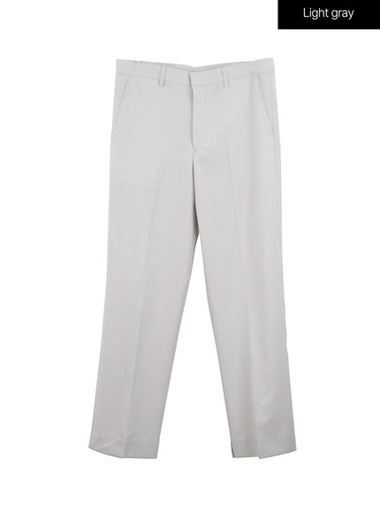 solid-tailored-pants-io320 / Light gray