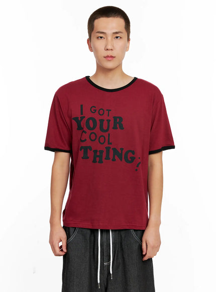 mens-graphic-ringer-tee-ig508 / Red