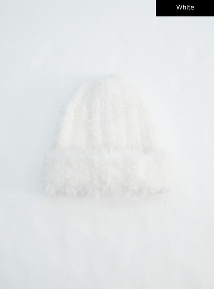 fleece-beanie-in317 / White