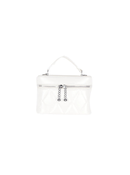 quilted-chain-strap-crossbody-bag-iy511 / White