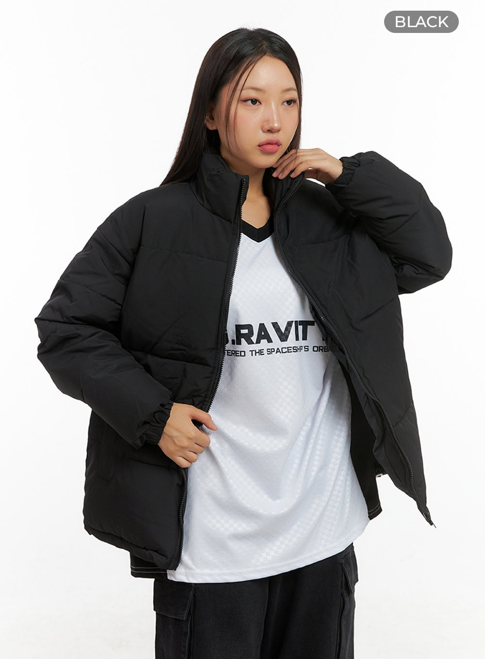 essential-puffer-coat-is402 / Black