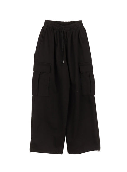 Comfy Cargo Wide-Fit Sweatpants IA504