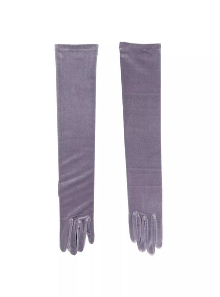 chic-velvet-long-gloves-in507 / Gray