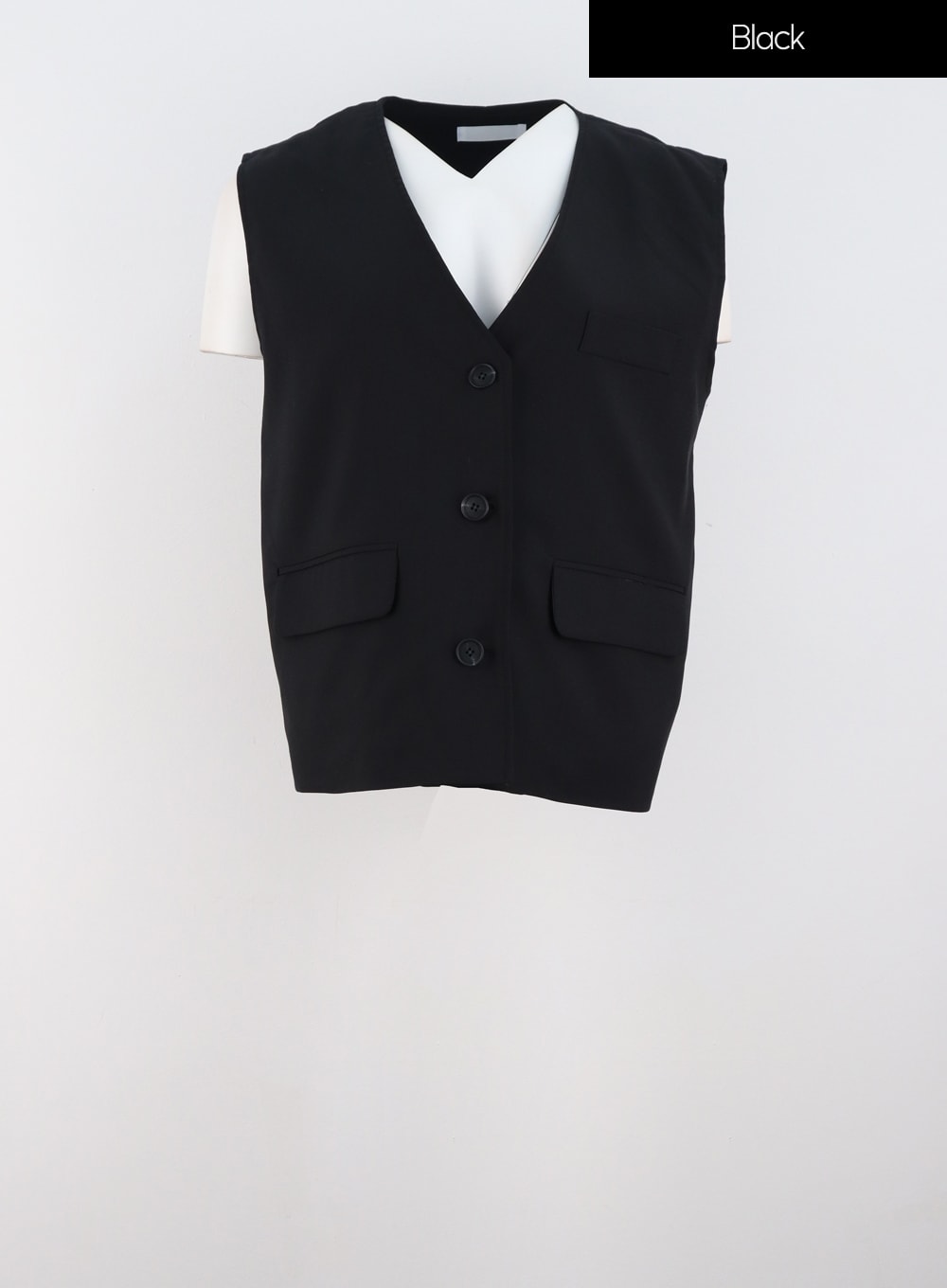 vest-and-mini-skirt-set-is322 / Black