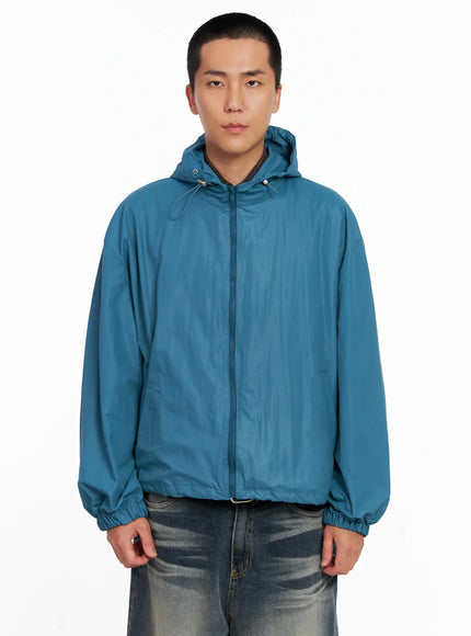 mens-glossy-windbreaker-is510 / Blue