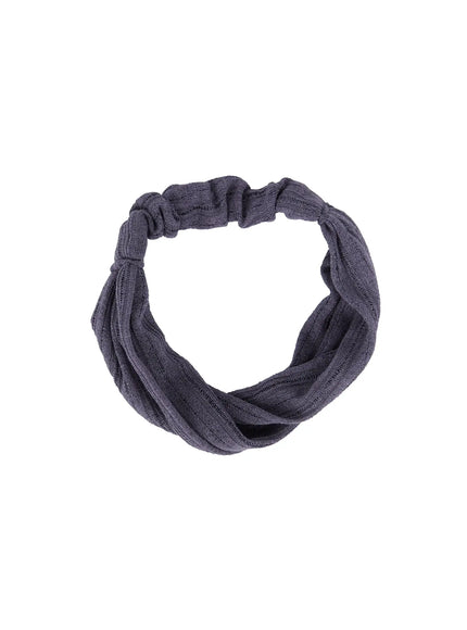 cozy-knit-wide-headband-ic503 / Dark gray