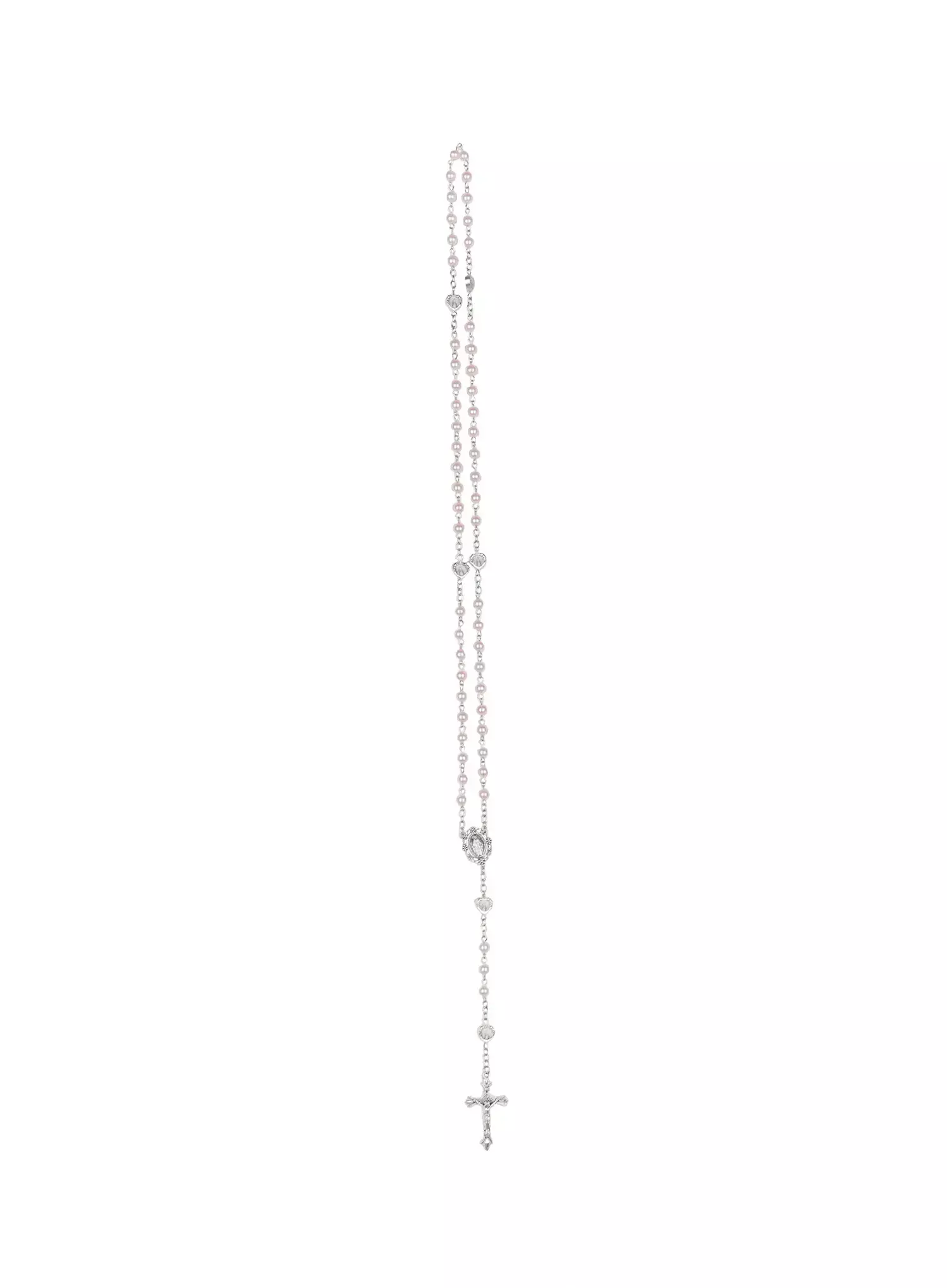 Rosary Style Cross Necklace IN525