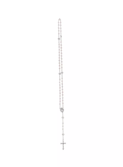 Rosary Style Cross Necklace IN525