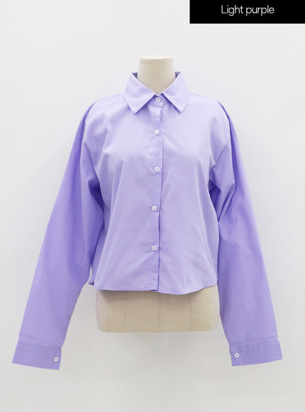 Cotton Cropped Long Sleeve T-Shirt IS15