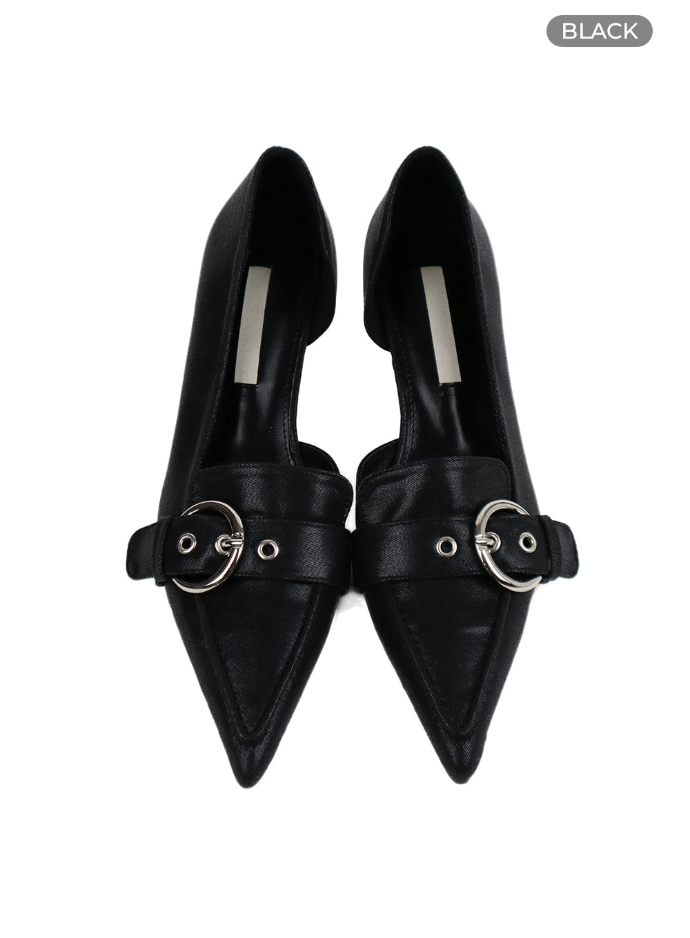 buckle-heeled-mules-if423 / Black