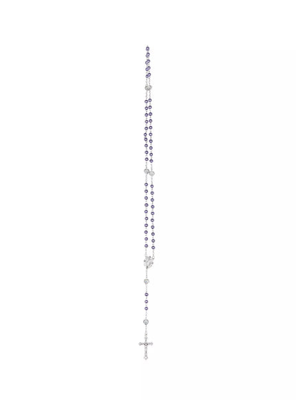 Rosary Style Cross Necklace IN525