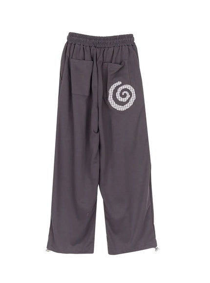 plaid-spiral-detail-sweatpants-ia523
