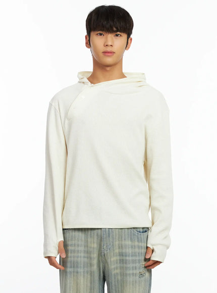 mens-waffle-knit-henley-neck-hoodie-if504