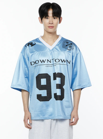 Men's V-Neck Rugby Jersey Shirt IA530