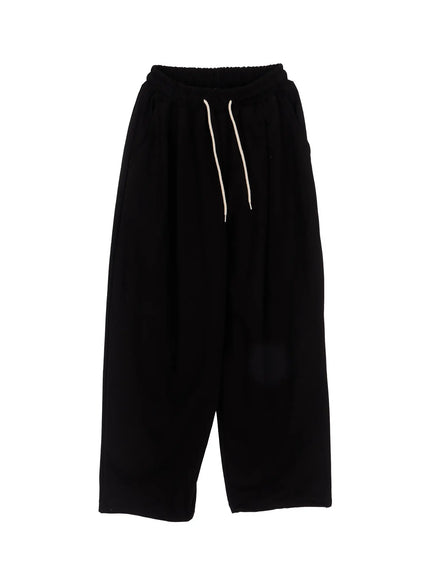 mens-pintuck-string-sweatpants-im516 / Black